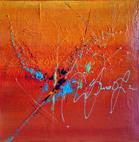 GoldWords_II_60x60 Technic: Acrylics, gesso, marble powder