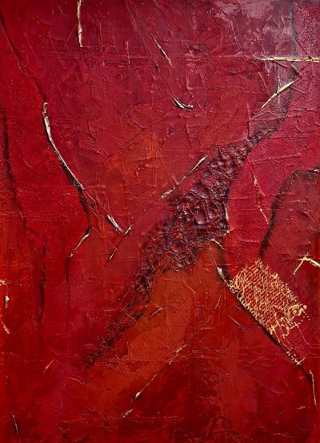 LesBellesHistoires_100x72 Technic: Acrylics, gesso, marble powder