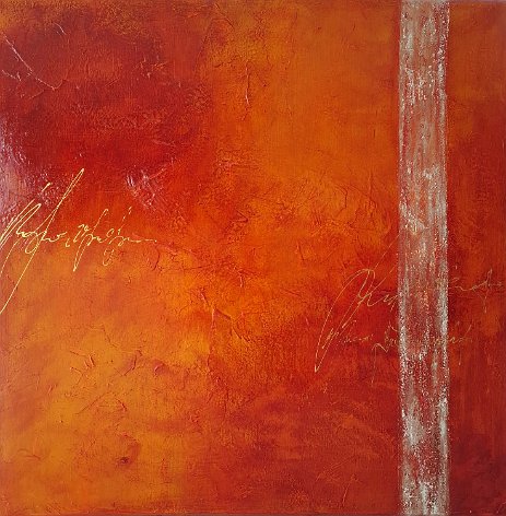 LesMotsBleus_Redores_100x100 Technic: Acrylics, gesso, marble powder