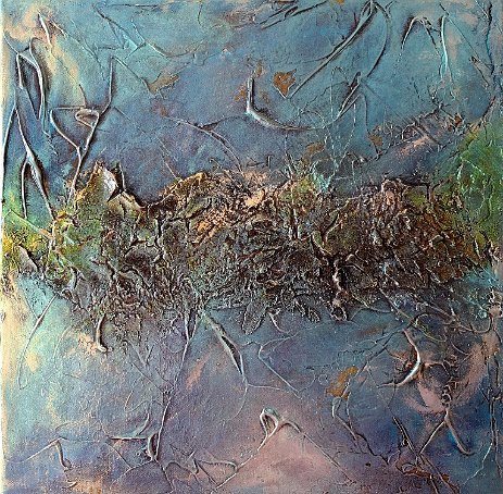 Sens_Contresens_40x40 Technic: Acrylics, gesso, marble powder