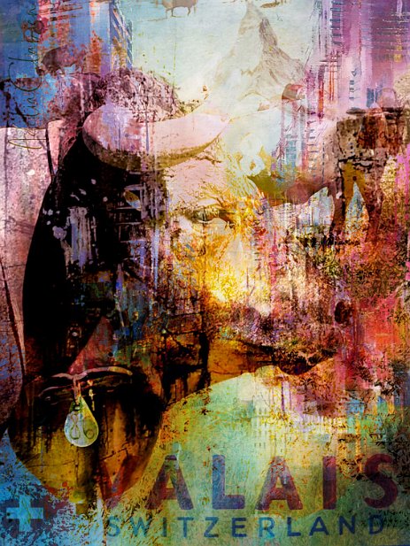 LaPoseDeLaReine_Projet1.jpg “Exploring various painting technics, I use my knowledge of photography to create original paintings mixed with photography – New Pop Realism.