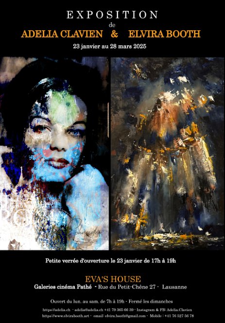 AfficheEvasHouse_Ad_Elvira LAUSANNE - Exposition chez Eva's House jusqu'au 28 mars
